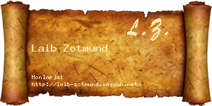 Laib Zotmund névjegykártya